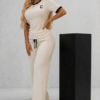 CONJUNTO DE DAMA 2 PIEZAS MOD. RIB C-2 UNITALLA BLANCO