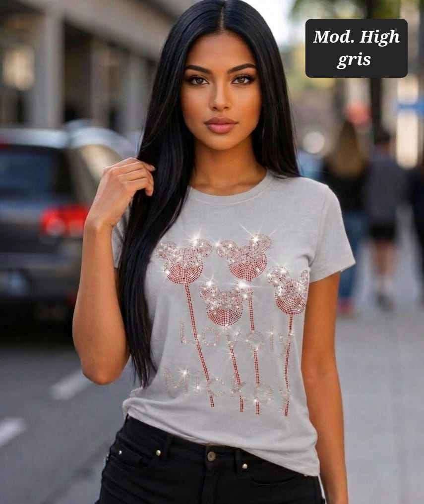 BLUSA DE IMPORTACION MOD. HIGH GRIS