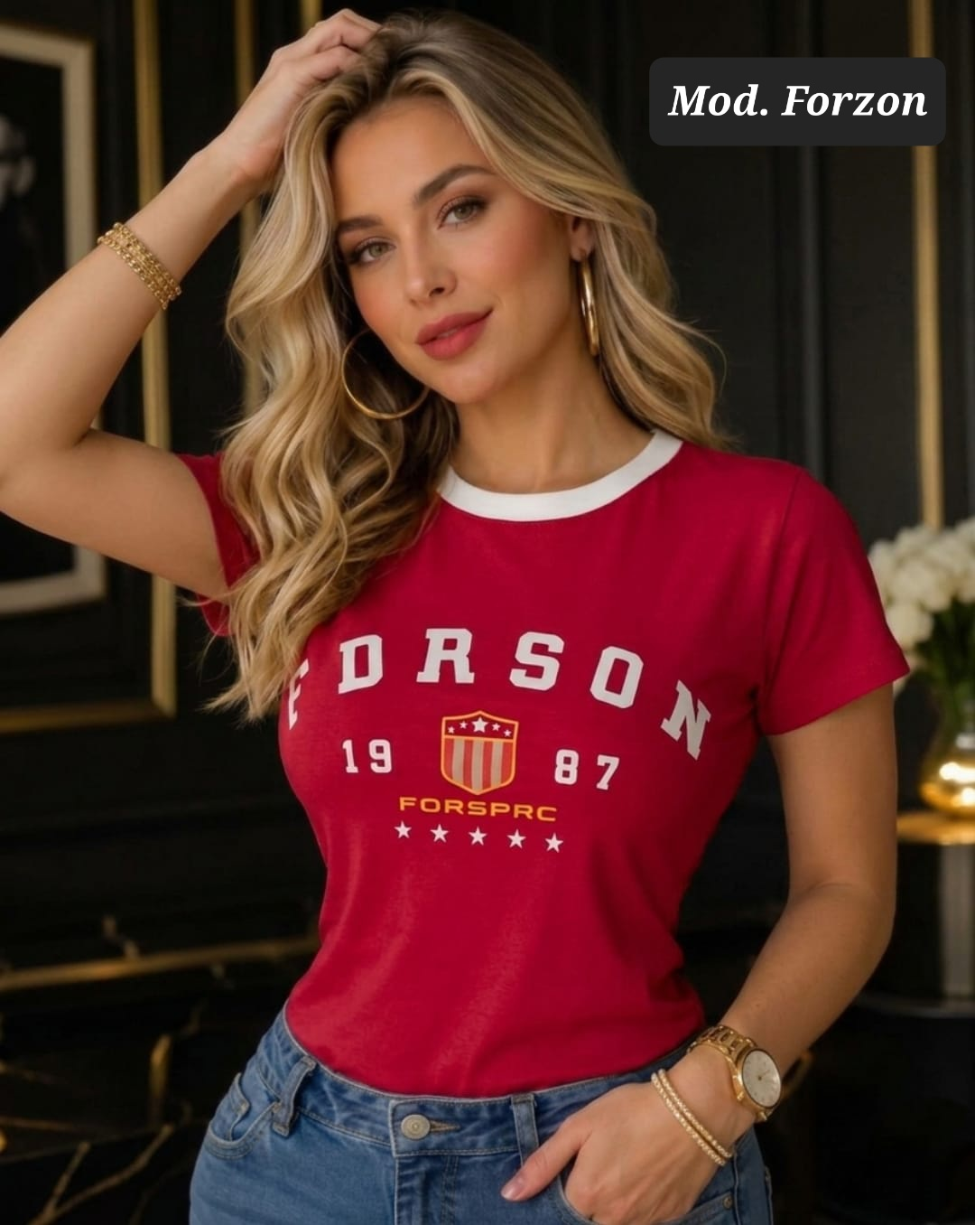 BLUSA DE IMPORTACION MOD. FORZON ROJO