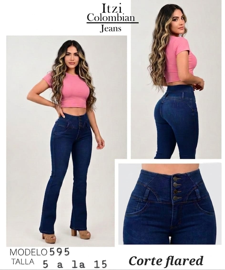 PANTALON DE MEZCLILLA ACAMPANADO MOD. 595