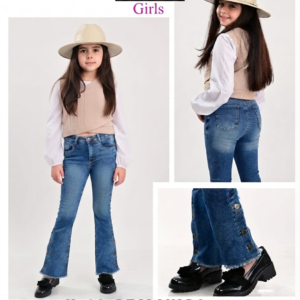 PANTALON DE MEZCLILLA ITZI GIRLS N-09 DESLAVADO