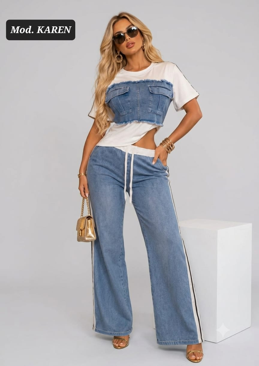 CONJUNTO 2 PIEZAS MOD. KAREN BLANCO