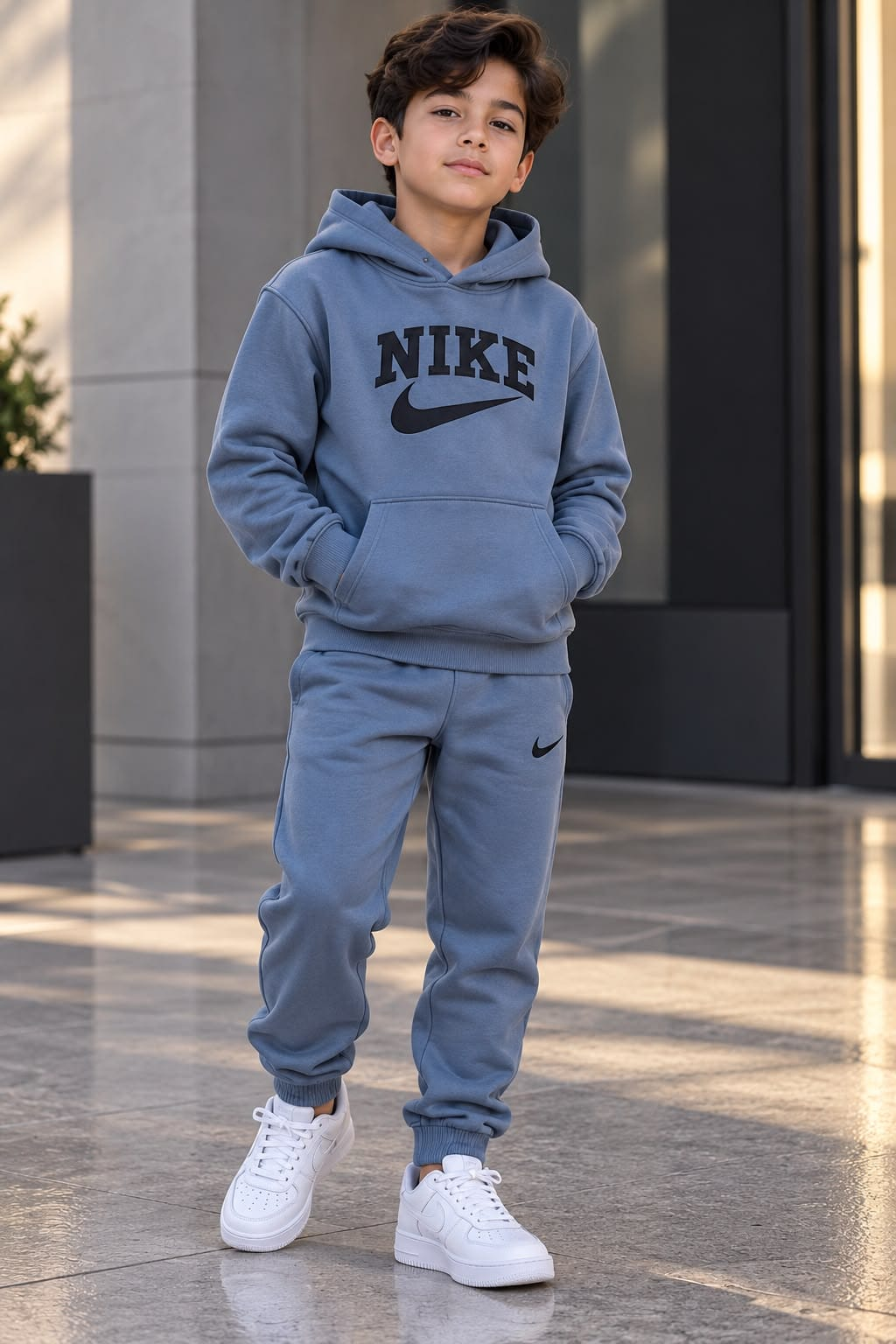 CONJ. NIÑO MOD. NIKE ACERO